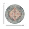 Homeroots 4 ft. Round Ivory & Light Blue Distressed Area Rug 385549 - alternate 4